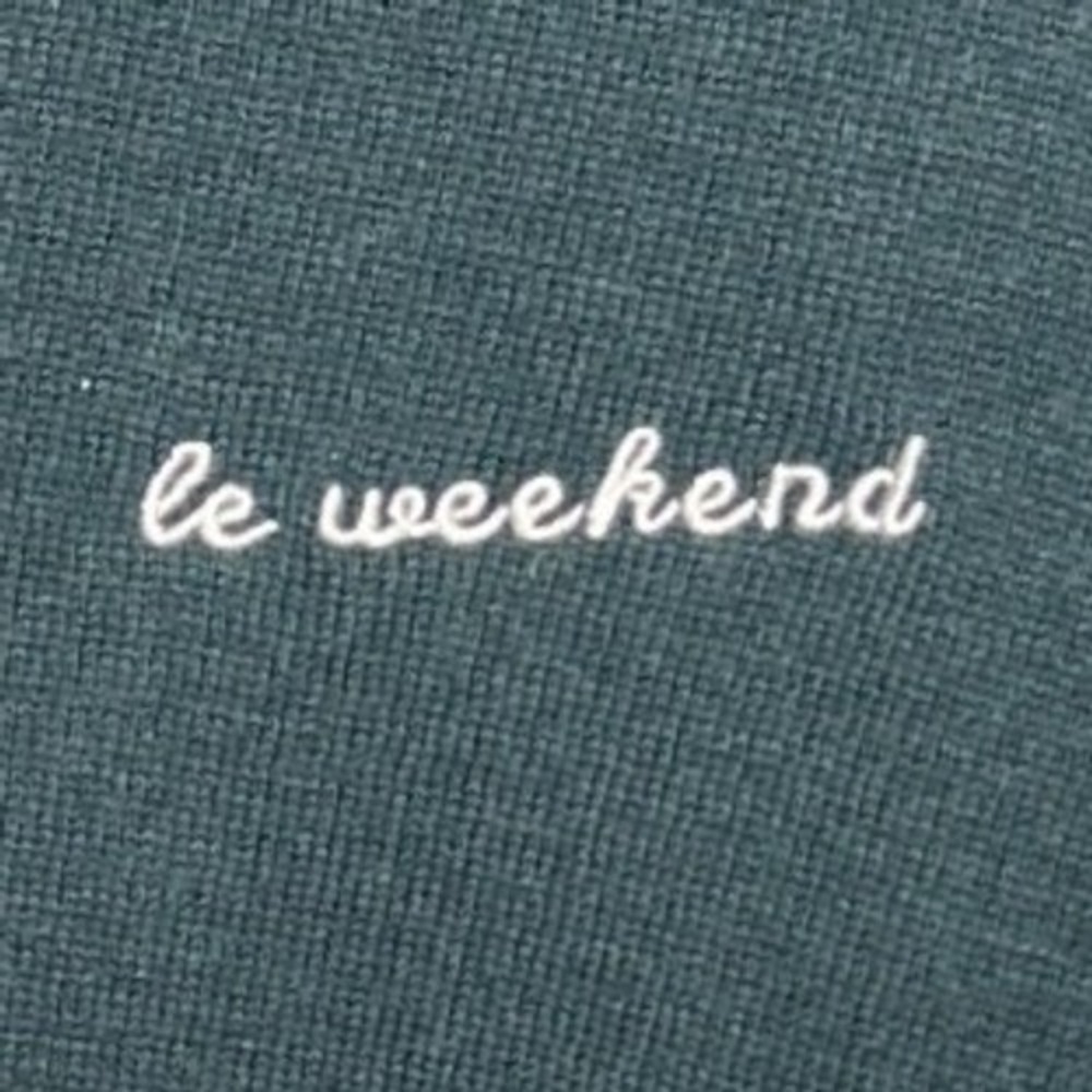 FRENCH CONNECTION Cash Blend Logo Jumper Forrest Green Le Weekend Size Small NWT - Picture 3 of 10